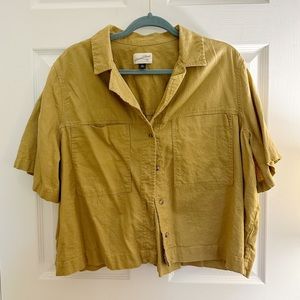 Universal Thread Cropped Button Blouse